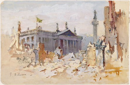 Edmond Delrenne, ‘Sackville Street in Ruins’, 1916