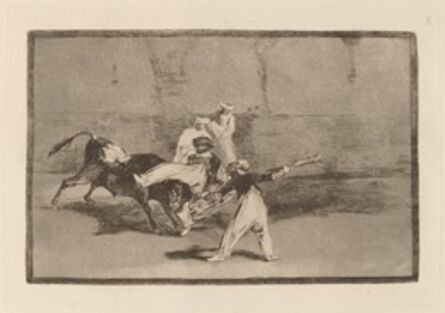 Francisco de Goya, ‘Cogida de un moro estando en la plaza  (A Moor Caught by the Bull in the Ring)’, in or before 1816