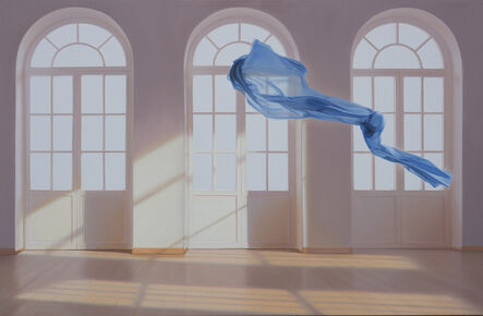Edite Grinberga, ‘Börgerende mit fliegendem Blau’, ca. 2020