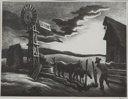Thomas Hart Benton, ‘Nebraska Evening’, 1941