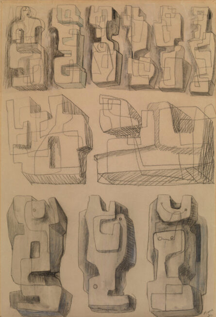 Henry Moore, ‘Square Forms - Eleven studies for sculptures’, 1936