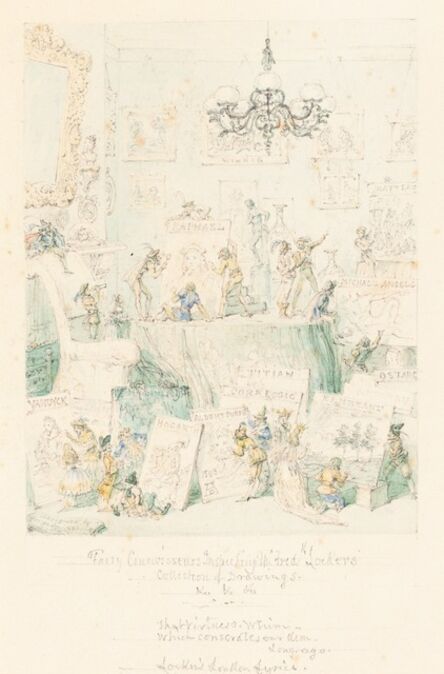 George Cruikshank, ‘Fairy Connoisseurs Inspecting Mr. Frederick Locker's Collection of Drawings’, 1867