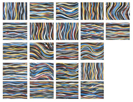 Sol LeWitt, ‘Brushstrokes: Horizontal and Vertical (22 works)’, 1996