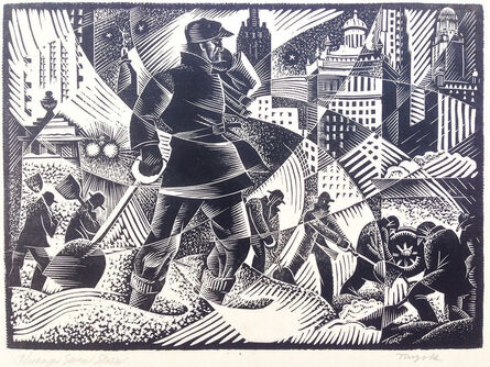 Charles Turzak, ‘Chicago Snow Storm (Work Relief)’, ca. 1935