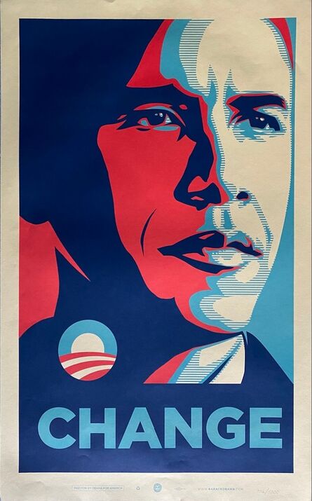 Shepard Fairey, ‘Obama Change’, 2008