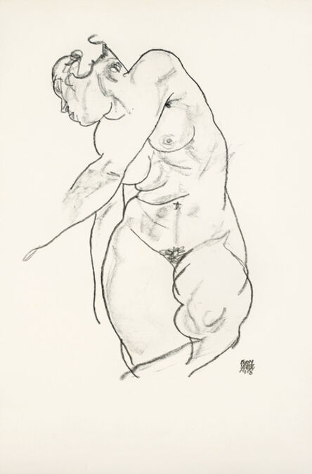 Egon Schiele, ‘standed female Nude’, 1920