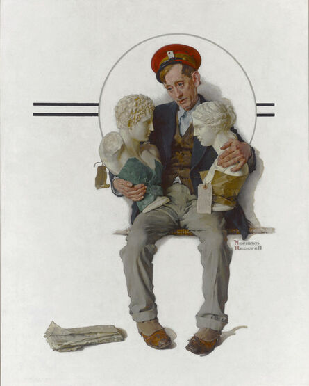 Norman Rockwell, ‘Delivering Two Busts’, 1931
