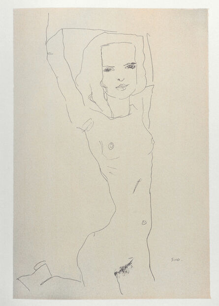 Egon Schiele, ‘Nude Girl with Arms Raised (1910)’, 2007