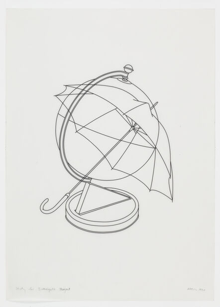 Michael Craig-Martin, ‘Study for Broadgate project (globe & umbrella)’, 1990