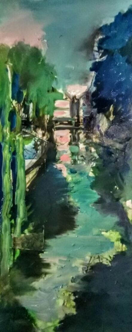 Norma de Saint Picman, ‘Water paintings summer 2019 - plein air in situ paintings, Ljubljana, Plečnik's locks’, 2019