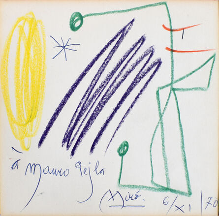 Joan Miró, ‘Untitled (Mauro Pejla) | Sans titre’, 1970