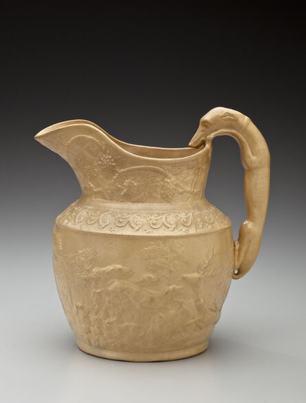 Unknown Artist, ‘Hound-handled pitcher; American Pottery Company, Jersey City’, 1840