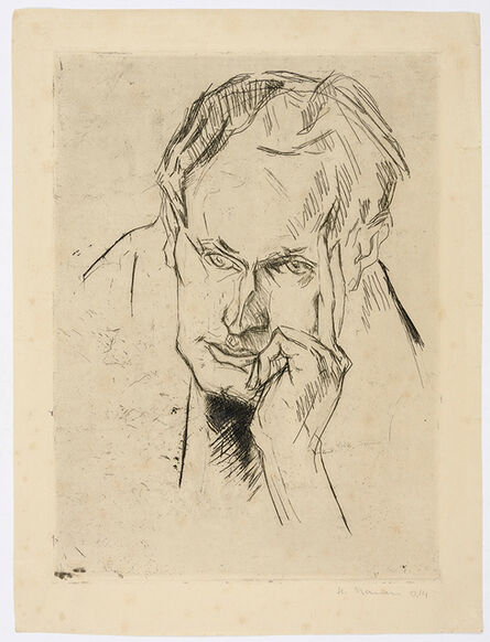 Heinrich Nauen, ‘Erich Heckel’, 1914