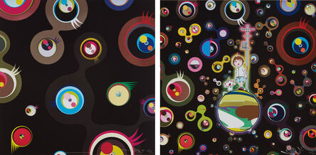 Takashi Murakami, ‘Jellyfish Eyes - Black 2; and Jellyfish Eyes’, 2004 and 2013
