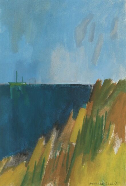 Herman Maril, ‘Dark Sea with Green Boat’, 1979