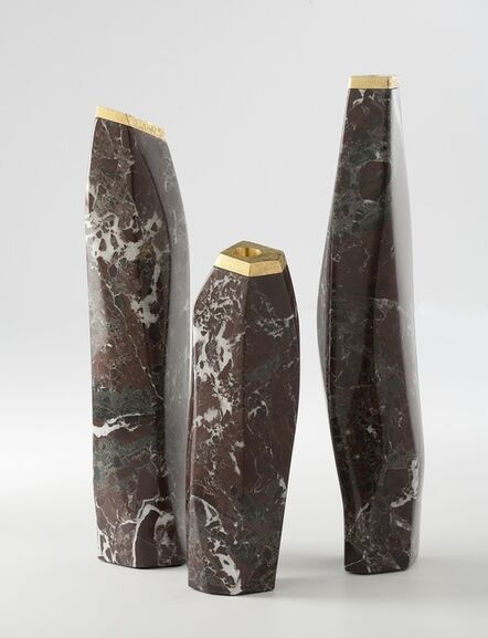 Aldus, ‘"Dolmen," Marble and gilt Bronze Candlestick’, 2014