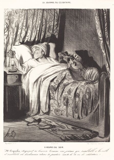 Honoré Daumier, ‘9 heures du soir’, 1839