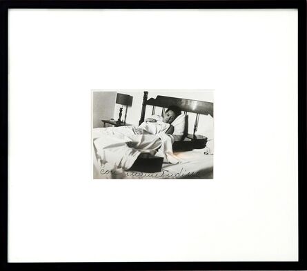 Ketty La Rocca, ‘Photograph with J in the bed (con inquietudine)’, 1969-1970