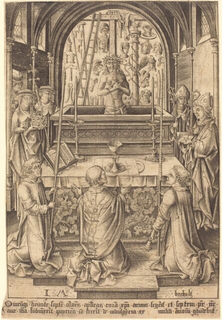 Israhel van Meckenem, ‘The Mass of Saint Gregory’, ca. 1480/1485