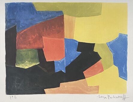 Serge Poliakoff, ‘Composition in black, yellow, blue, and red’, 1966