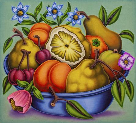 Pedro Pedro, ‘Bowl Of Fruit with Flowers And Squeezed Lemon’, 2019
