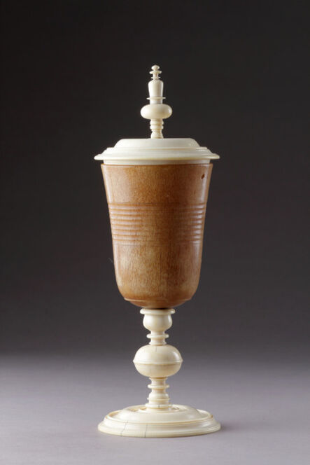 European Works of Art, ‘A German Renaissance Turned Rhinoceros Horn and Ivory Cup and Cover’, 1600-1650