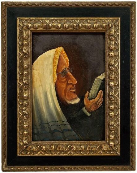 Unknown, ‘Belgian Modernist Judaica Oil Portrait of a Rabbi’, 20th Century