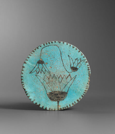 Unknown Egyptian, ‘Ancient Egyptian Faience Plate with Lotuses’, end of New Kingdom Third Intermediate Period (late 2nd early 1st millennium B.C.)