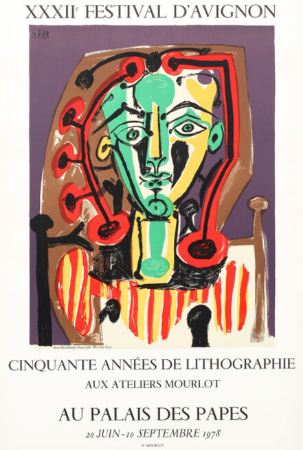 After Pablo Picasso, ‘Exposition du XXIVe Festival d'Avignon, Palais des Papes’, 1978