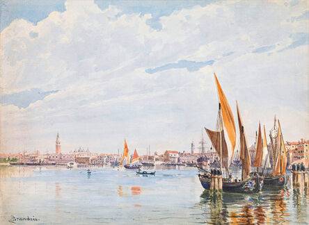 Antonietta Brandeis, ‘Sailboats in the lagoon of Venice’, ca. 1890