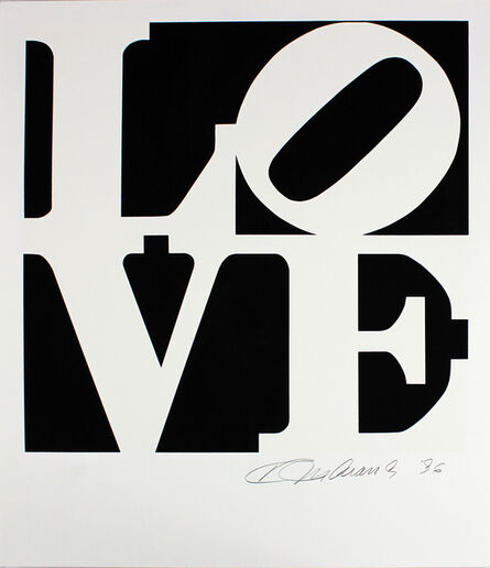 Robert Indiana, ‘Love, Black and White from The Book Of Love’, 1996