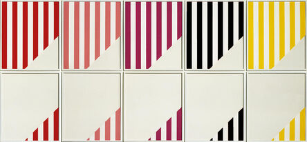 Daniel Buren, ‘Five Out of Eleven (10 Panels)’, 1989
