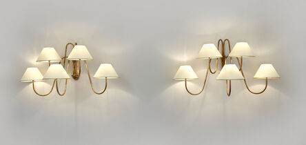 Jean Royère, ‘Pair of "Bouquet" five arm wall lights’, ca. 1950