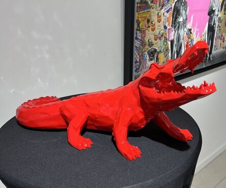 Richard Orlinski, ‘Crocodile à facettes résine rouge’, 2022