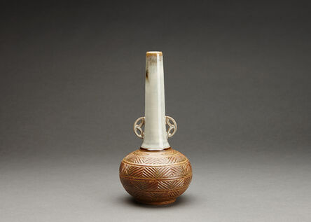 Miraku Kamei XV, ‘Flower vase (hanaire), turnip form (shimo kabura), shippo’, 2015-2016