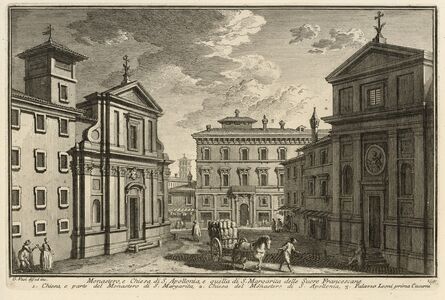 Giuseppe Vasi, ‘Monastero, e Chiesa di S. Apollonia, e quella di S. Margarita delle Suore Francescane’, 1747-1801