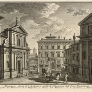 Giuseppe Vasi, ‘Monastero, e Chiesa di S. Apollonia, e quella di S. Margarita delle Suore Francescane’, 1747-1801