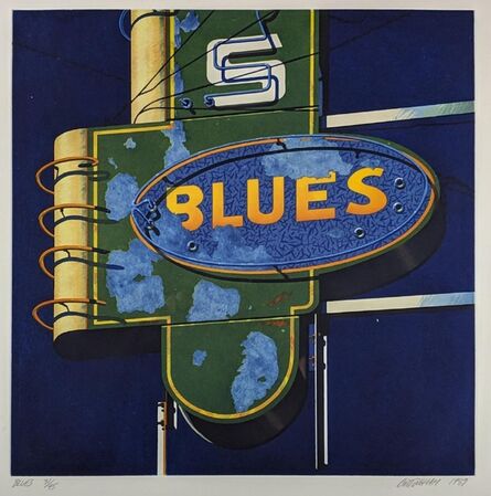 Robert Cottingham, ‘Blues (The Original)’, 1989