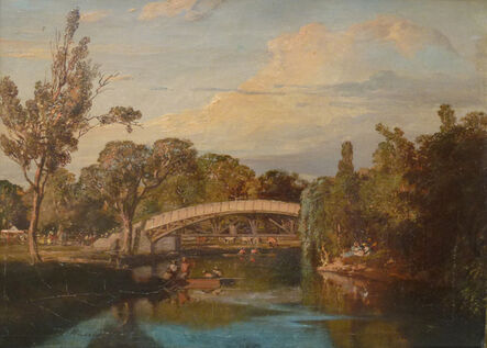 Louis Buvelot, ‘The Yarra Footbridge’, 1866