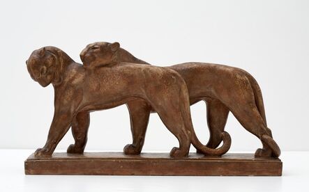 André Vincent Becquerel, ‘Lionesses Sculpture’, ca. 1930
