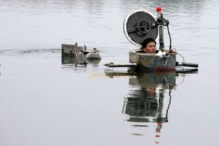 Cai Guo-Qiang 蔡国强, ‘Da Vincis do Povo, China Research (Tao Xiangli in his submarine)’, September 2009