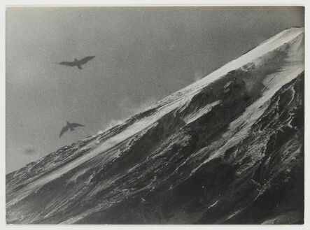 Gen Otsuka 大束 元, ‘Mt. Fuji and Birds in Flight’, 1953