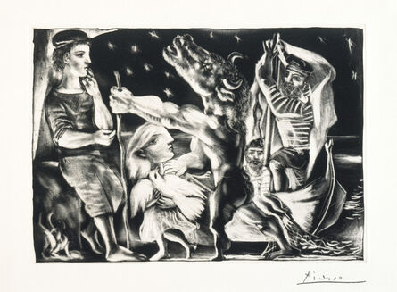 Pablo Picasso, ‘Blind Minotaur Led through the Night by Girl with Fluttering Dove’, 1934