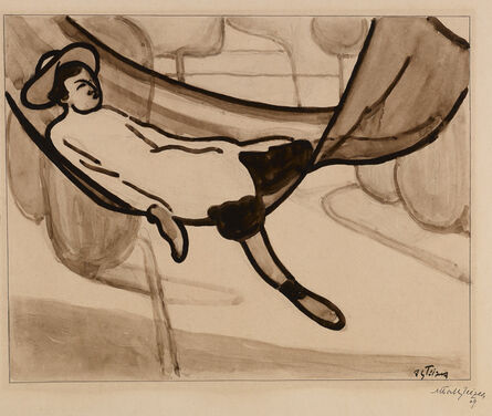 Albert Gleizes, ‘Homme dans un Hamac [Man in a Hammock]’, 1901