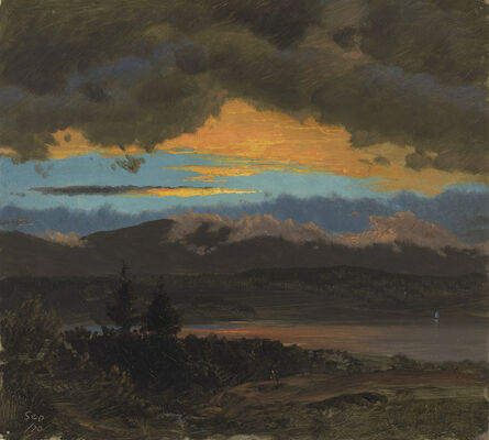 Frederic Edwin Church, ‘Sunset across the Hudson Valley, New York’, 1870
