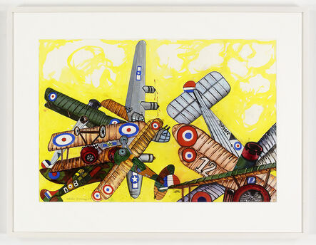 Malcolm Morley, ‘Fighter and Bombers Air Battle Jam in Lemon Skies’, 2009