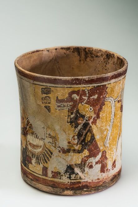 ‘Vase polychrome représentant des guerriers (Polychrome vase depicting warriors)’, 600-900 AD