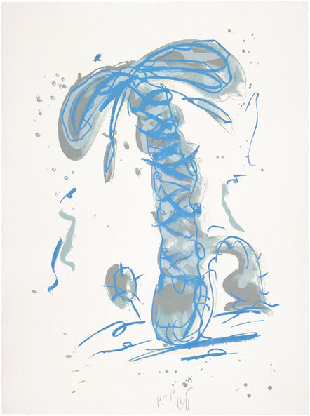 Claes Oldenburg, ‘Sneaker Lace in Landscape - Blue’, 1991