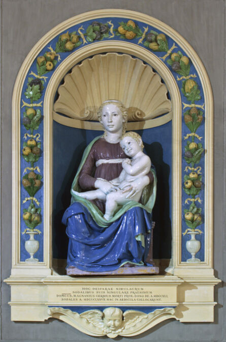 Luca della Robbia, ‘Madonna and Child (in situ)’, c. 1450-1460