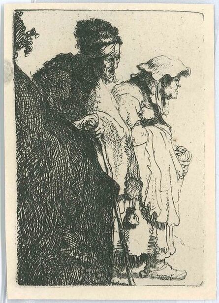 Rembrandt van Rijn, ‘Beggar and Beggar, Coming From Behind a Hillock’, 19th Century